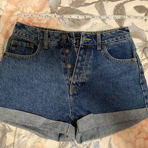 size 28 forever 21 high waisted jean shorts